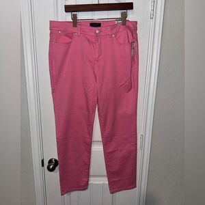 Talbots Pink Straight Leg Jeans Vibrant Denim